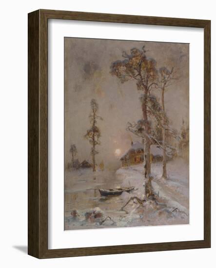 Winter Sunset, 1900-Juli Julievich Klever-Framed Giclee Print