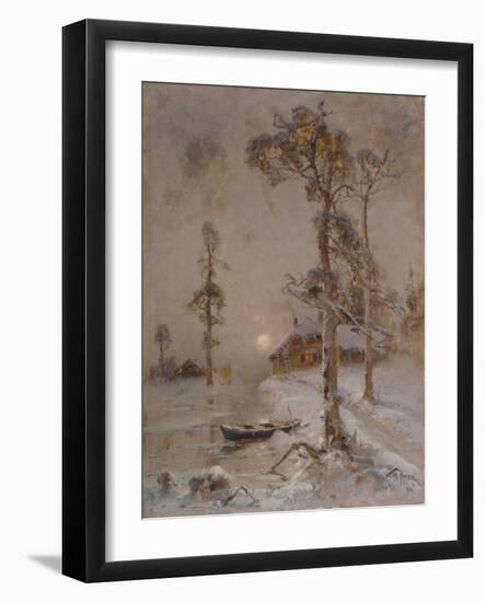 Winter Sunset, 1900-Juli Julievich Klever-Framed Giclee Print