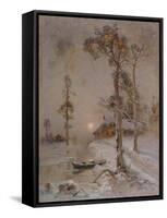 Winter Sunset, 1900-Juli Julievich Klever-Framed Stretched Canvas