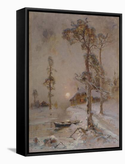 Winter Sunset, 1900-Juli Julievich Klever-Framed Stretched Canvas