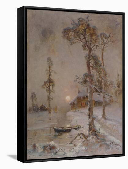 Winter Sunset, 1900-Juli Julievich Klever-Framed Stretched Canvas