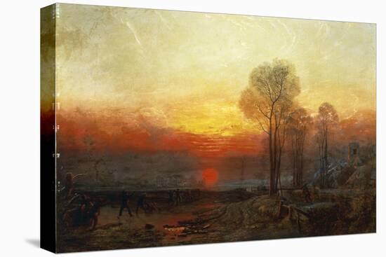 Winter Sunset - a Slide, 1850-Francis Danby-Stretched Canvas