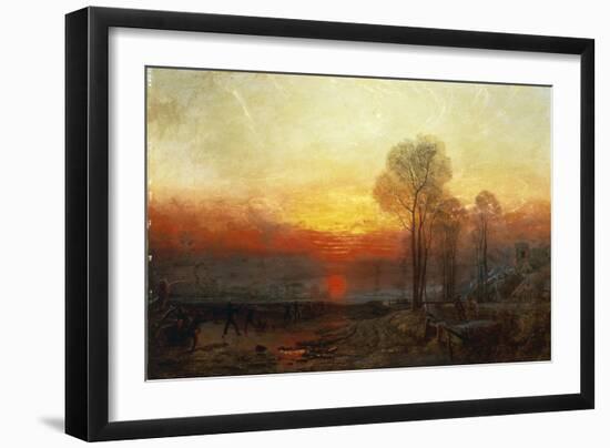 Winter Sunset - a Slide, 1850-Francis Danby-Framed Giclee Print