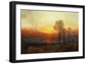 Winter Sunset - a Slide, 1850-Francis Danby-Framed Giclee Print