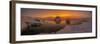 Winter sunset and fog over Lake Myvatn, Iceland-null-Framed Photographic Print