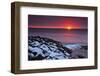 Winter Sunset, Depoe Bay, Pacific Ocean, Oregon, USA-Michel Hersen-Framed Photographic Print