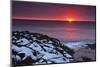 Winter Sunset, Depoe Bay, Pacific Ocean, Oregon, USA-Michel Hersen-Mounted Photographic Print