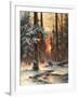 Winter Sunset in the Fir Forest, 1889-Juli Julievich Klever-Framed Giclee Print