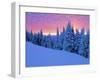 Winter Sunset, Mt Spokane State Park, Washington, USA-Charles Gurche-Framed Premium Photographic Print