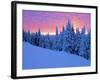 Winter Sunset, Mt Spokane State Park, Washington, USA-Charles Gurche-Framed Photographic Print