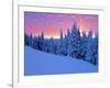 Winter Sunset, Mt Spokane State Park, Washington, USA-Charles Gurche-Framed Photographic Print