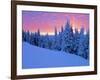 Winter Sunset, Mt Spokane State Park, Washington, USA-Charles Gurche-Framed Photographic Print