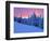 Winter Sunset, Mt Spokane State Park, Washington, USA-Charles Gurche-Framed Photographic Print