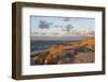 Winter sunset on Chapin Beach, Dennis, Cape Cod, Massachusetts, USA.-Susan Pease-Framed Photographic Print