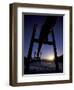 Winter Sunset on the Trans-Alaska Pipeline, Brooks Range, Alaska, USA-Hugh Rose-Framed Photographic Print