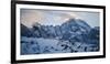 Winter Sunset over Glacier National Park, Montana-Steven Gnam-Framed Photographic Print