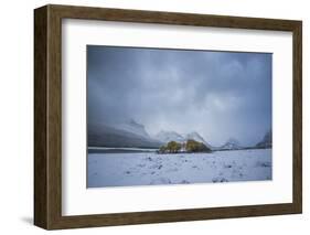 Winter Sunset over Glacier National Park, Montana-Steven Gnam-Framed Photographic Print