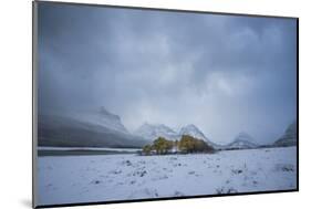 Winter Sunset over Glacier National Park, Montana-Steven Gnam-Mounted Photographic Print