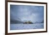 Winter Sunset over Glacier National Park, Montana-Steven Gnam-Framed Photographic Print