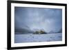 Winter Sunset over Glacier National Park, Montana-Steven Gnam-Framed Photographic Print
