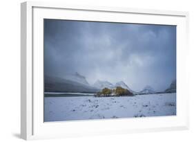 Winter Sunset over Glacier National Park, Montana-Steven Gnam-Framed Photographic Print