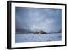 Winter Sunset over Glacier National Park, Montana-Steven Gnam-Framed Photographic Print