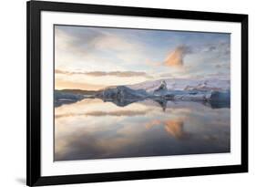 Winter Sunset over Jokulsarlon-Lee Frost-Framed Photographic Print