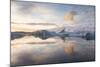 Winter Sunset over Jokulsarlon-Lee Frost-Mounted Photographic Print