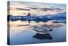 Winter Sunset over Jokulsarlon-Lee Frost-Stretched Canvas