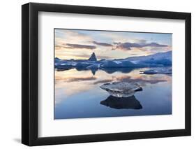 Winter Sunset over Jokulsarlon-Lee Frost-Framed Photographic Print