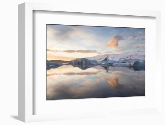 Winter Sunset over Jokulsarlon-Lee Frost-Framed Photographic Print
