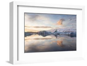 Winter Sunset over Jokulsarlon-Lee Frost-Framed Photographic Print