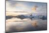 Winter Sunset over Jokulsarlon-Lee Frost-Mounted Photographic Print