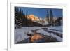 Winter Sunset over the St Martin's Blades, Dolomites, Italy.-ClickAlps-Framed Photographic Print