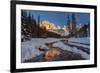 Winter Sunset over the St Martin's Blades, Dolomites, Italy.-ClickAlps-Framed Photographic Print