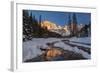 Winter Sunset over the St Martin's Blades, Dolomites, Italy.-ClickAlps-Framed Photographic Print