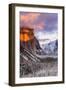 Winter sunset over Yosemite Valley from Tunnel View, Yosemite National Park, California, USA-Russ Bishop-Framed Photographic Print