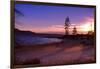 Winter Sunset, Sand Beach Bay, Lake Tahoe-George Oze-Framed Photographic Print