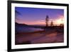 Winter Sunset, Sand Beach Bay, Lake Tahoe-George Oze-Framed Photographic Print