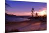 Winter Sunset, Sand Beach Bay, Lake Tahoe-George Oze-Mounted Photographic Print