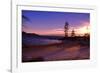 Winter Sunset, Sand Beach Bay, Lake Tahoe-George Oze-Framed Photographic Print