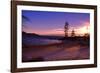 Winter Sunset, Sand Beach Bay, Lake Tahoe-George Oze-Framed Photographic Print