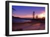 Winter Sunset, Sand Beach Bay, Lake Tahoe-George Oze-Framed Photographic Print