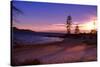 Winter Sunset, Sand Beach Bay, Lake Tahoe-George Oze-Stretched Canvas