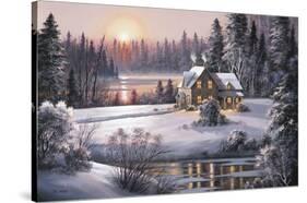 Winter Sunset-Dubravko Raos-Stretched Canvas