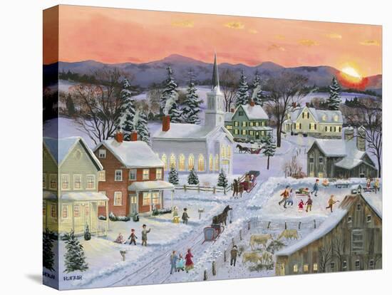 Winter Sunset-Bob Fair-Stretched Canvas