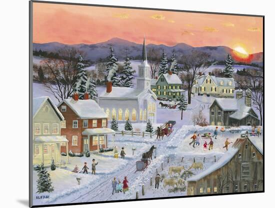 Winter Sunset-Bob Fair-Mounted Giclee Print