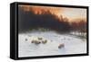 Winter Sunset-Joseph Farquharson-Framed Stretched Canvas