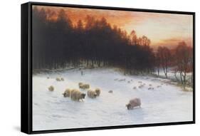 Winter Sunset-Joseph Farquharson-Framed Stretched Canvas