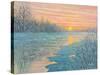 Winter Sunset-Kevin Dodds-Stretched Canvas